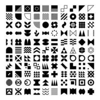 colección de conjunto de iconos de forma geométrica abstracta para decoración de elementos. forma aleatoria de elementos de icono para crear cualquier diseño. vector