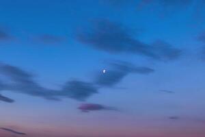 sky blue beautiful sunset sky cloud colorful twilight sky on the beach photo