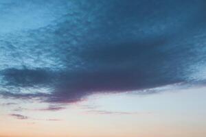 sky blue beautiful sunset sky cloud colorful twilight sky on the beach photo