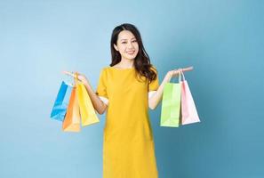 Asian woman portrait in need of a shopping bag