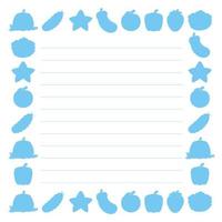 To do list for kids. Empty template. Isolated color vector illustration. Cartoon style. For the diary, notebook, bookmark.