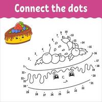 Dot to dot. Draw a line. Handwriting practice. Learning numbers for kids. Education worksheet. Activity coloring page. Coon style. With answer. vector