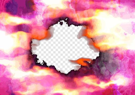 Burning Hot Fire Paper Background Border