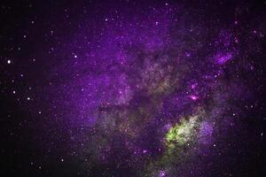 purple dramatic galaxy night panorama from the moon universe space on night sky photo