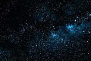 greenish blue dramatic galaxy night panorama from the moon universe space on night sky photo