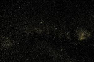 light yellow dramatic galaxy night panorama from the moon universe space on night sky photo