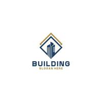 simple building logo easy to recognize and remember vector