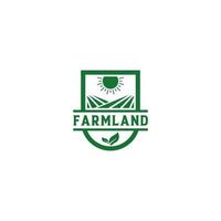 farmland logo template in white background vector