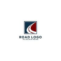 road logo template in white background vector