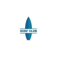 plantilla de logotipo de club de surf en fondo blanco vector