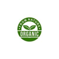 organic logo template in white background vector