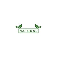 vector de plantilla de logotipo natural, icono en fondo blanco