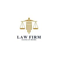 law firm logo template in white background vector