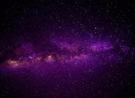 purple dramatic galaxy night panorama from the moon universe space on night sky photo