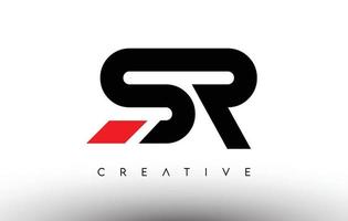 Diseño de logotipo de letra moderna creativa sr. sr icono letras logo vector