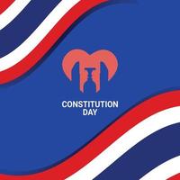 Illustration vector happy constitution day Thailand