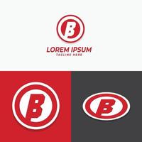 initial b circle logo template vector