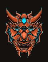 illustration vector oni mask robotic style