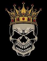 illustration vector skull king crown