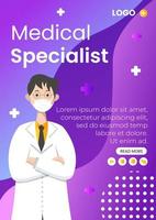 Medical Healthcare Flyer Template Flat Design Illustration Editable of Square Background Suitable for Social media, Feed, Card, Greetings and Web Internet Ads vector