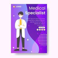 Medical Healthcare Poster Template Flat Design Illustration Editable of Square Background Suitable for Social media, Feed, Card, Greetings and Web Internet Ads vector