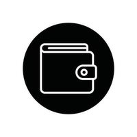 wallet glyph icon vector