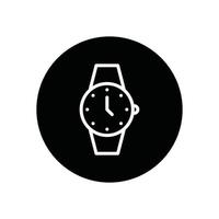 watch glyph icon vector