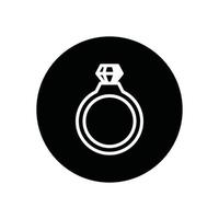 ring glyph icon vector