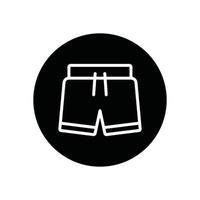 icono de glifo de pantalones cortos vector