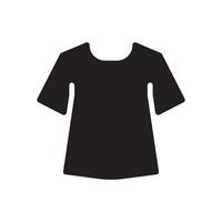 camiseta glifo icono vector
