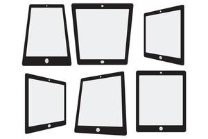 Set of Tablet PC, mockup. Modern Digital devices vector