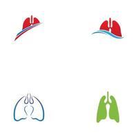 organ lungs logo illustration design template vector