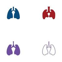 organ lungs logo illustration design template vector