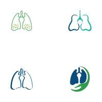 vector de plantilla de diseño de ilustración de logotipo de pulmones de órgano