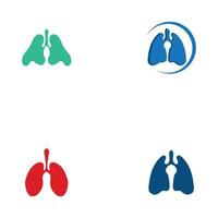 vector de plantilla de diseño de ilustración de logotipo de pulmones de órgano