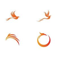 Ilustración de vector de diseño de logotipo de Phoenix