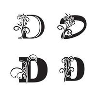 Diseño de icono de vector de plantilla de logotipo de letra d