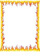 Fire Frame or Border with Empty Space in the Center vector