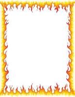 Fire Frame or Border with Empty Space in the Center vector