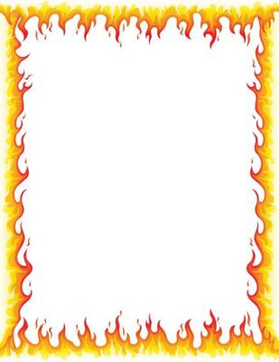 Fire Frame or Border with Empty Space in the Center