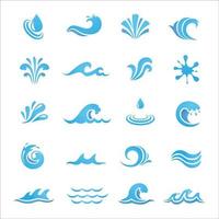elementos de diseño de agua. se puede utilizar como diseño de icono, símbolo o logotipo vector