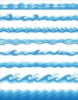 Seamless Waves Water Element vector