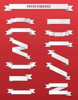 Paper Ribbon Collection vector