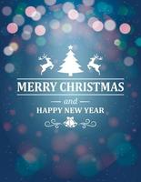 Christmas Greetings Typography on Blue Background vector