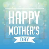 Happy Mother's Day with Bokeh Background vector