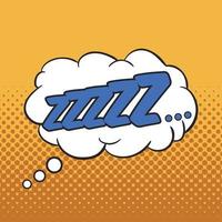 Zzz Wording Sound Effect for Comic Speech Bubble vector