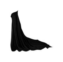 smooth elegant black flying fabric silk texture abstract on white photo