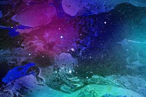 background of abstract galaxies with stars and planets with unique abstract motifs of the universe night light space