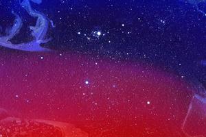background of abstract galaxies with stars and planets with aurora motifs in red and blue space of the universe night light photo