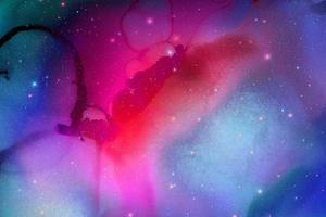 background of abstract galaxies with stars and planets with unique motifs in red and blue whitish universe night light photo